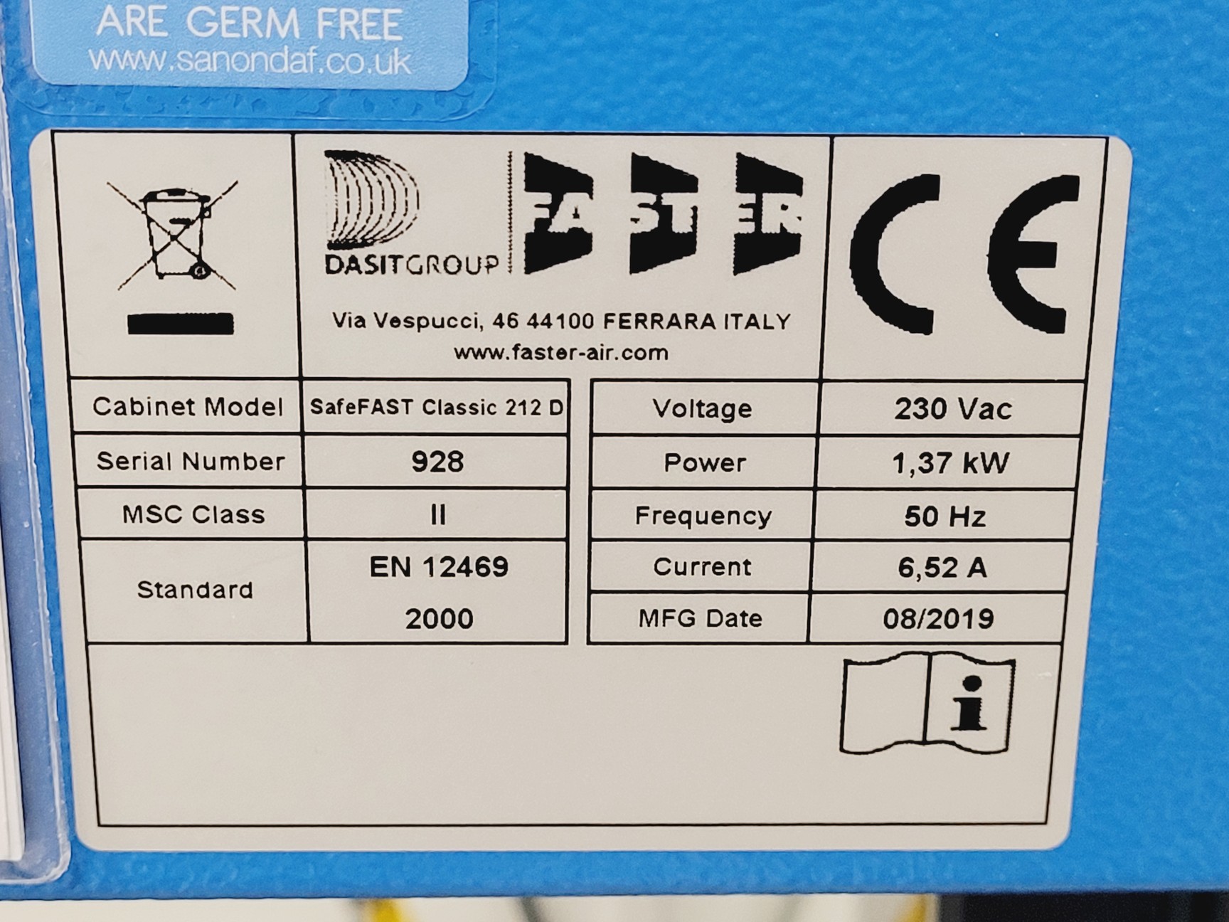 Image of Safe Fast Classic 212D