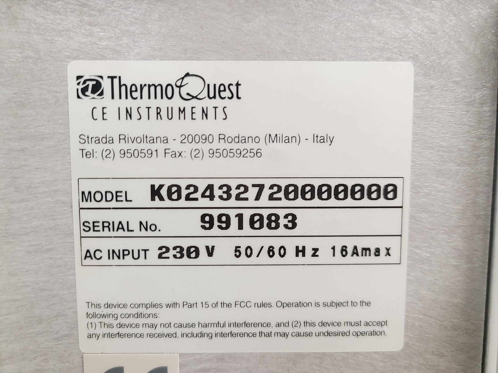 Image of ThermoQuest TRACE 2000 Series GC with Autosampler Model K02432720000000
