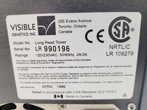 Thumbnail image of Visible Genetics Long-Read Tower DNA Sequencer