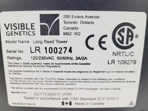 Thumbnail image of Visible Genetics Long-Read Tower DNA Sequencer