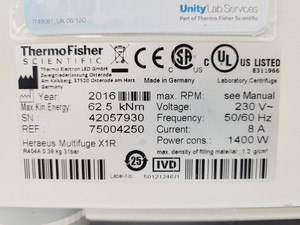Thumbnail image of Thermo Fisher Scientific Heraeus X1R Multifuge