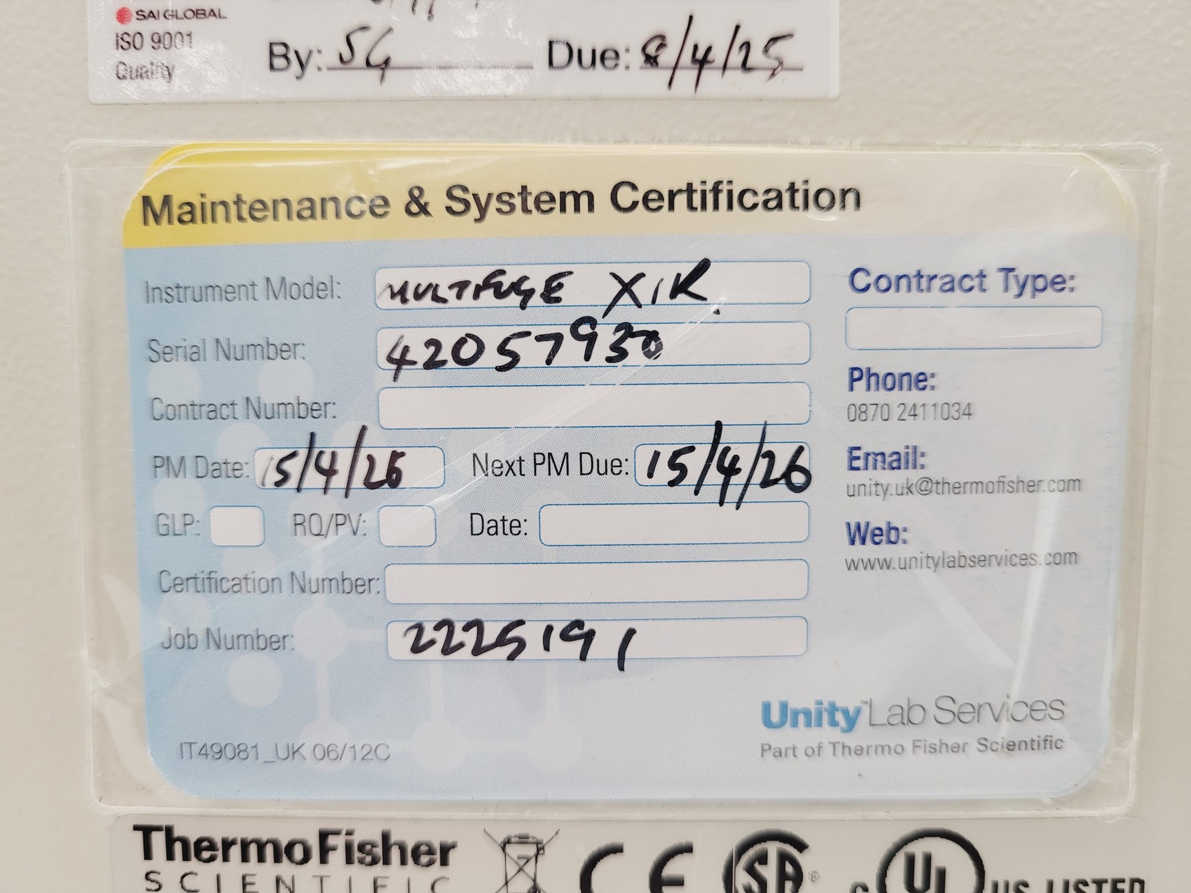 Image of Thermo Fisher Scientific Heraeus X1R Multifuge