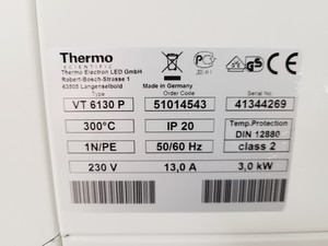 Thumbnail image of Thermo Scientific Vacutherm VT 6130 P Vacuum Oven & MD 12H Vacuum