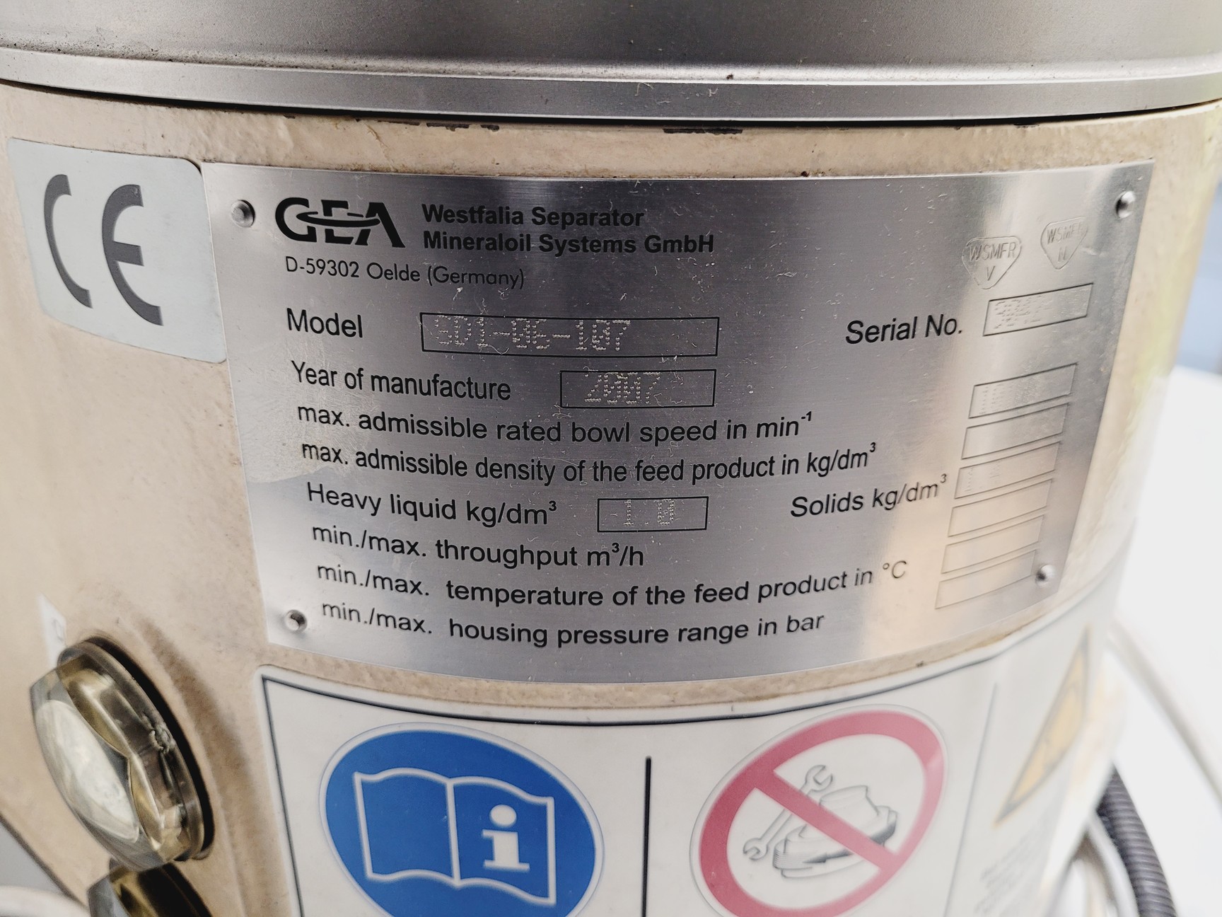 Image of Applikon Bioreactor System & GEA SD1-06-107 Continuous Flow Centrifuge