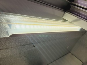 Thumbnail image of LEC Silver Double Sliding Door Bottle Cooler 225L BC9027G LED