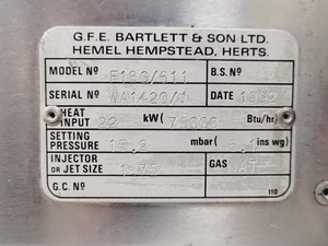 Thumbnail image of G.F.E Bartlett F18G/611 Catering Gas Cooker