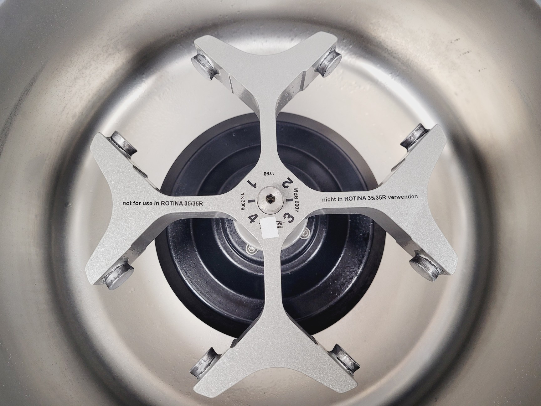 Image of Hettich ROTINA 380 Benchtop Centrifuge w/ 1798 Swing-Out Rotor & Buckets Lab 