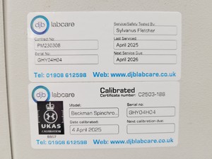 Thumbnail image of Beckman Coulter Spinchron DLX Benchtop Centrifuge