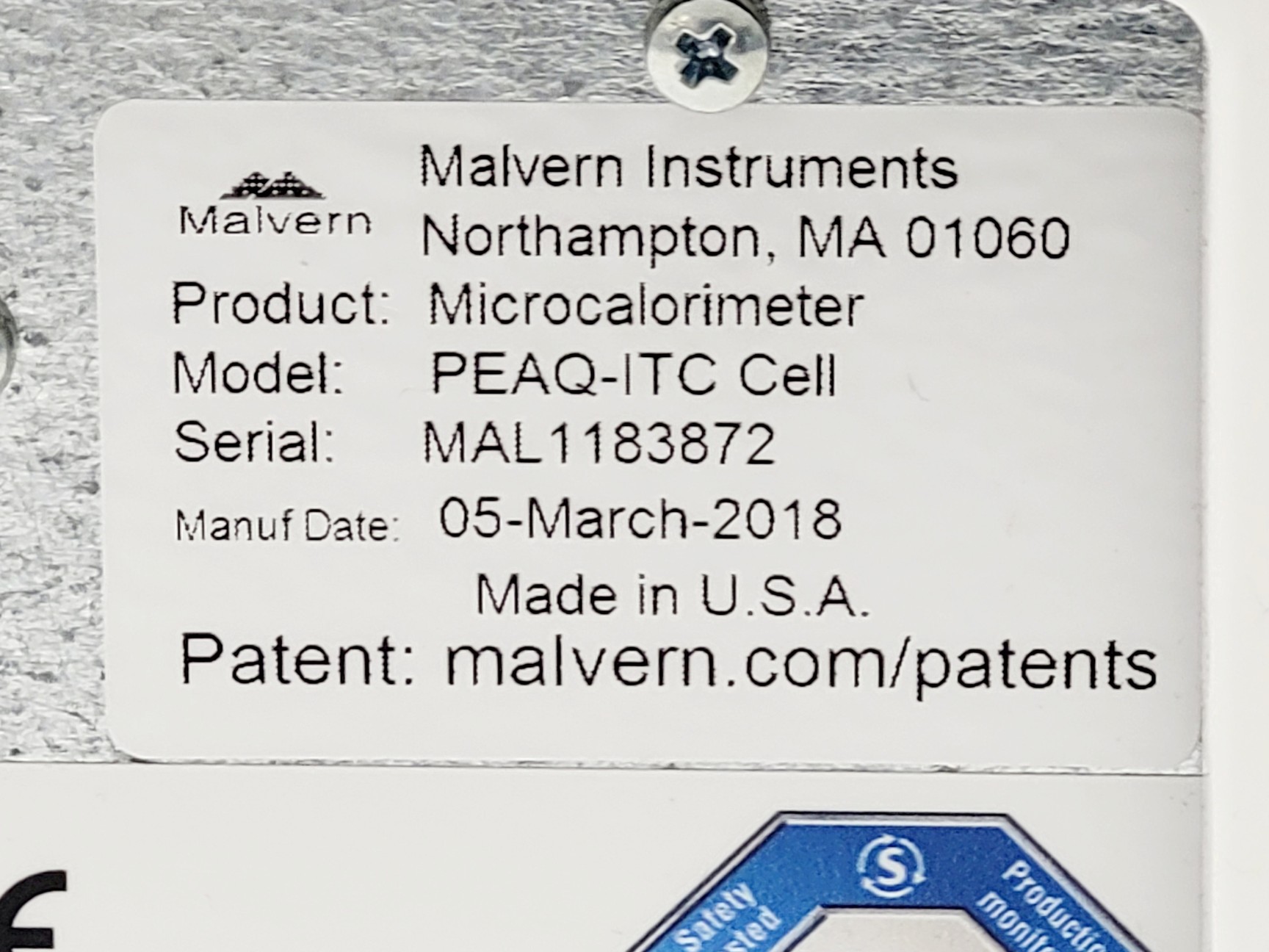 Image of Malvern MicroCal PEAQ-ITC Calorimeter & Computer