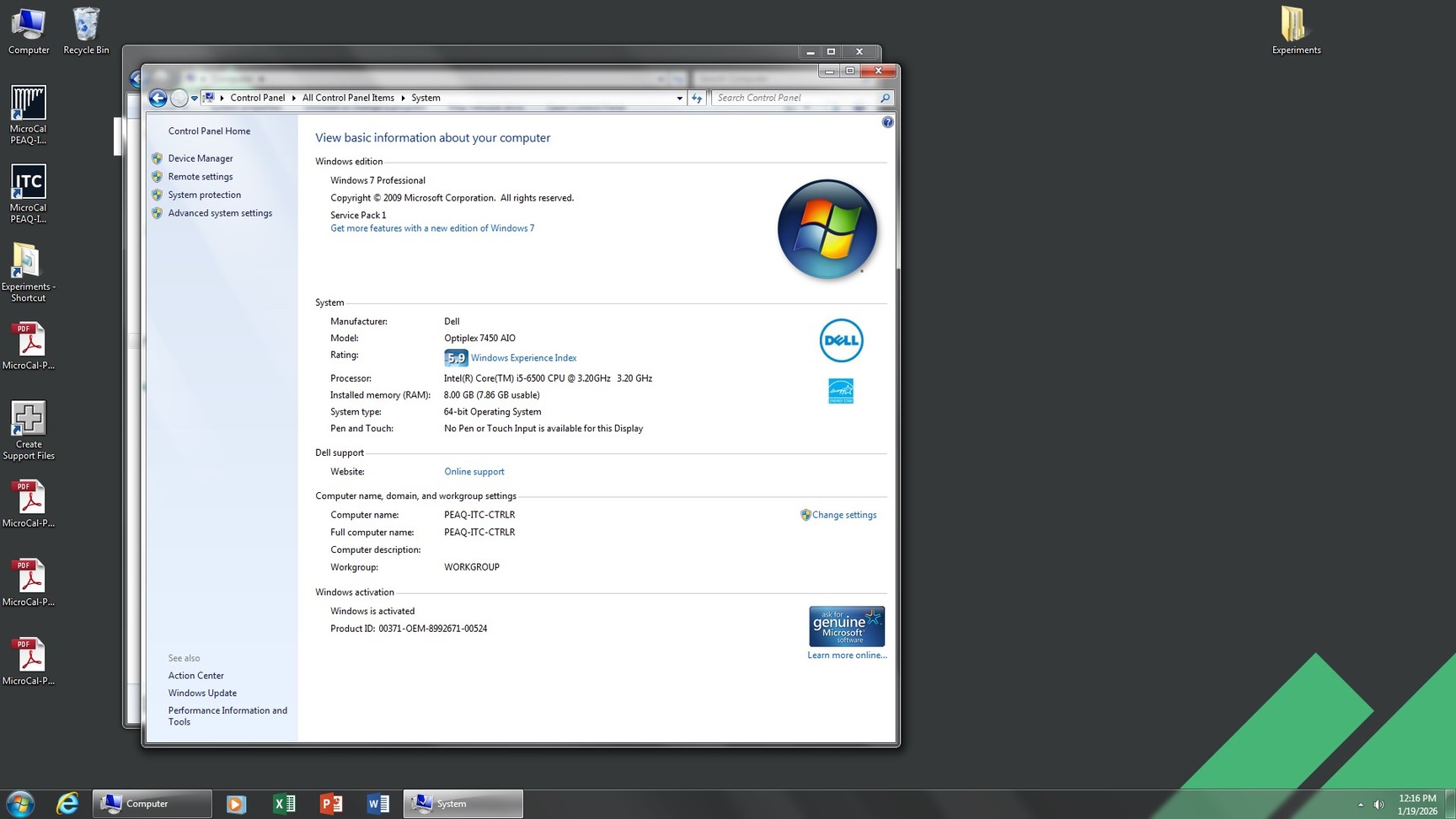 Image of Malvern MicroCal PEAQ-ITC Calorimeter & Computer