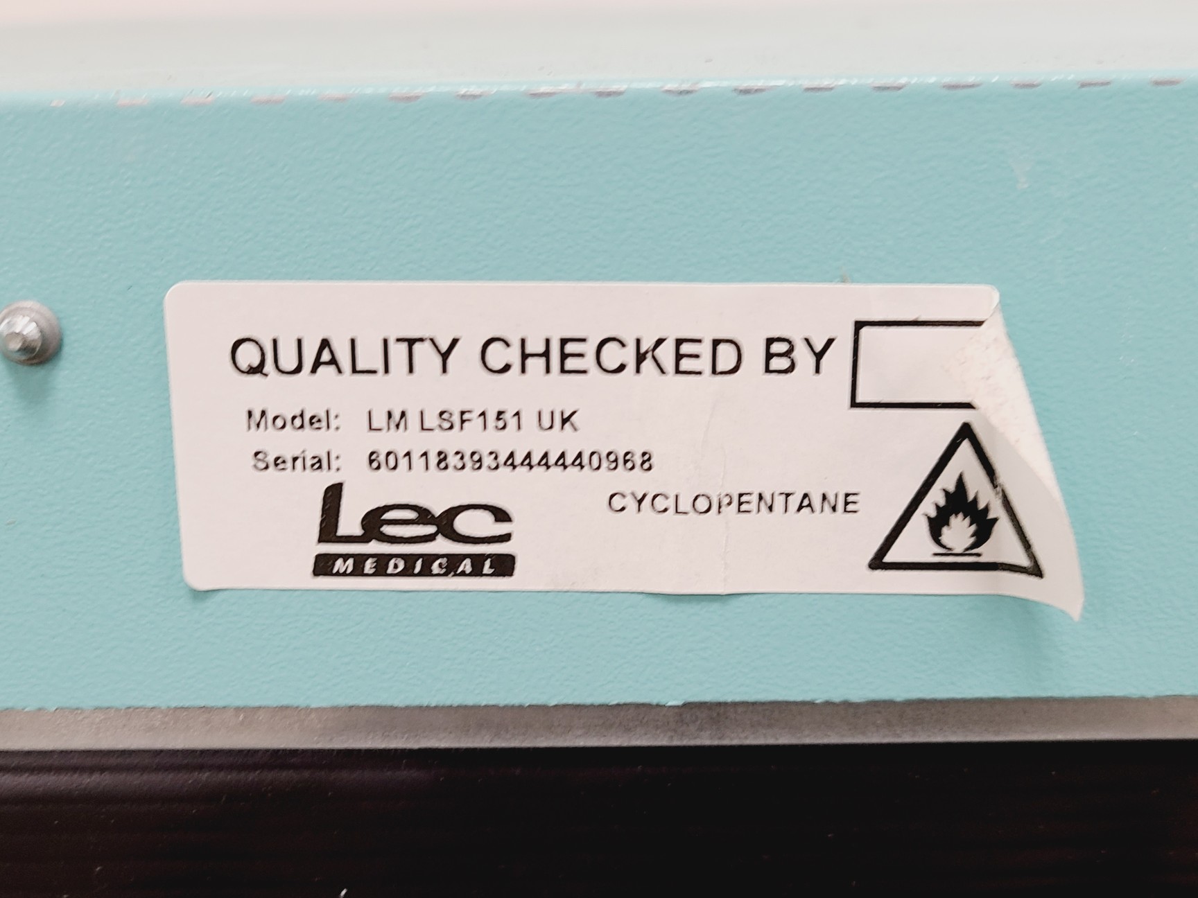 Image of Lec Medical LSF151 Freezer