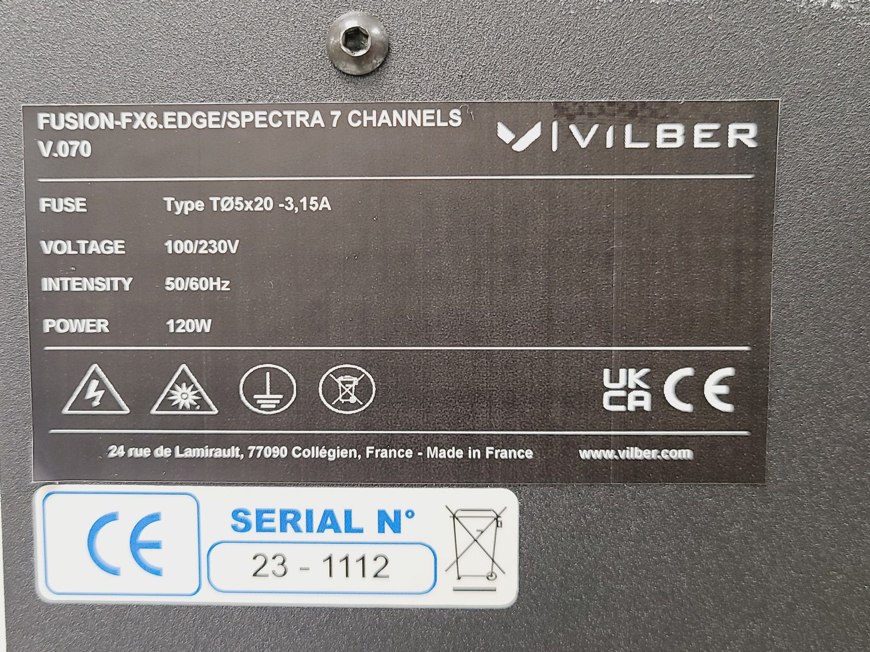 Image of Vilber Fusion FX6 Edge Spectra 7 Channel Imaging System Lab
