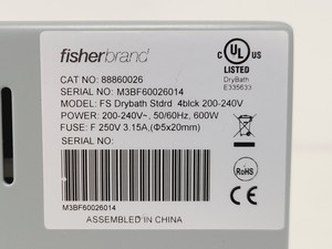 Thumbnail image of FisherBrand FS Drybath Standard 4 Block Heater 