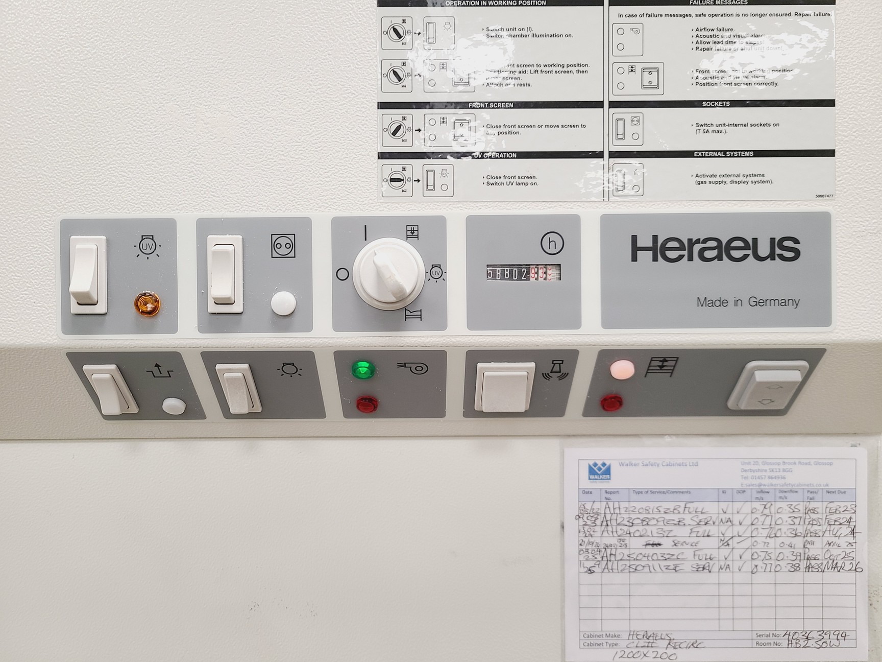 Image of Kendro HERA Safe HS 12 Recirculating Class II Biological Safety Cabinet w/ Stand