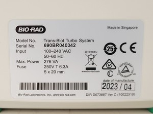 Thumbnail image of Bio-Rad Trans-Blot Turbo Transfer System (2023) Lab