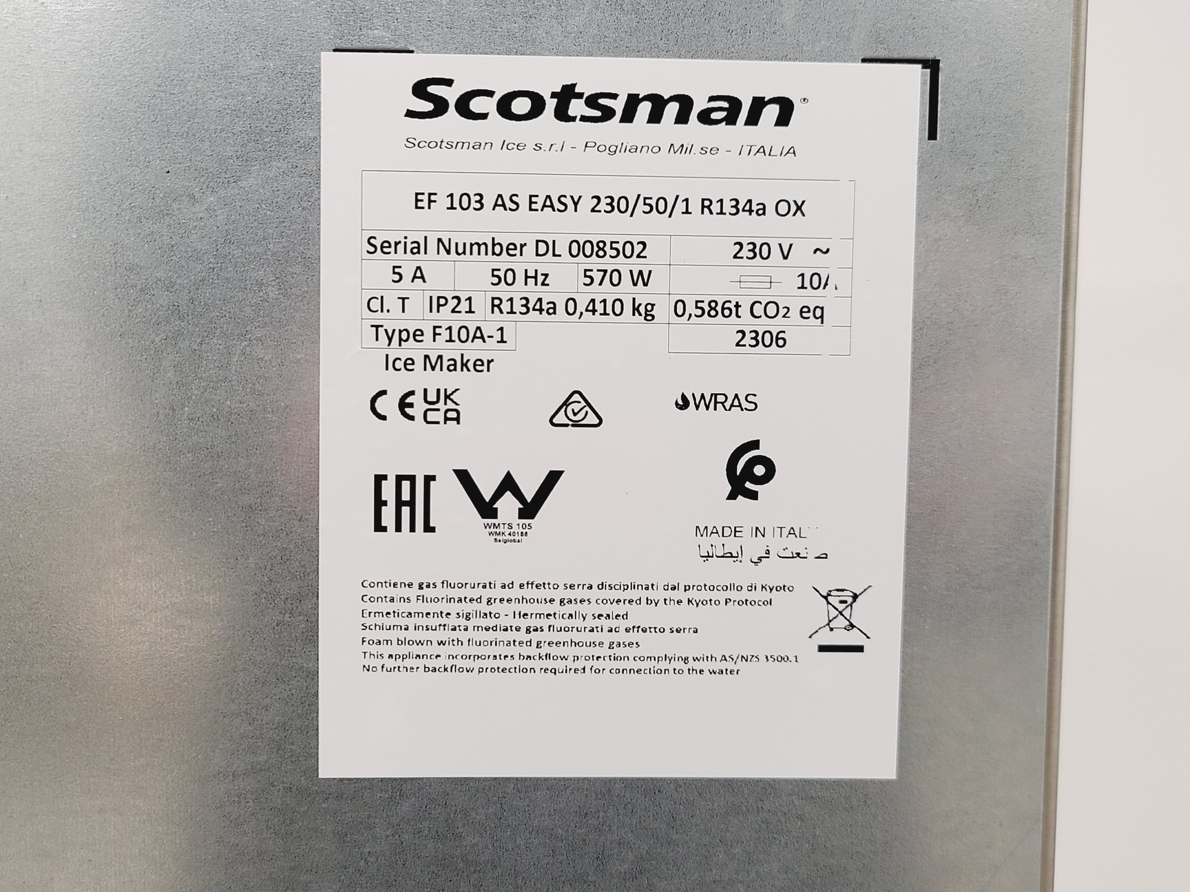 Image of Scotsman EF 103 Easy-Fit Laboratory Ice Flaker Lab
