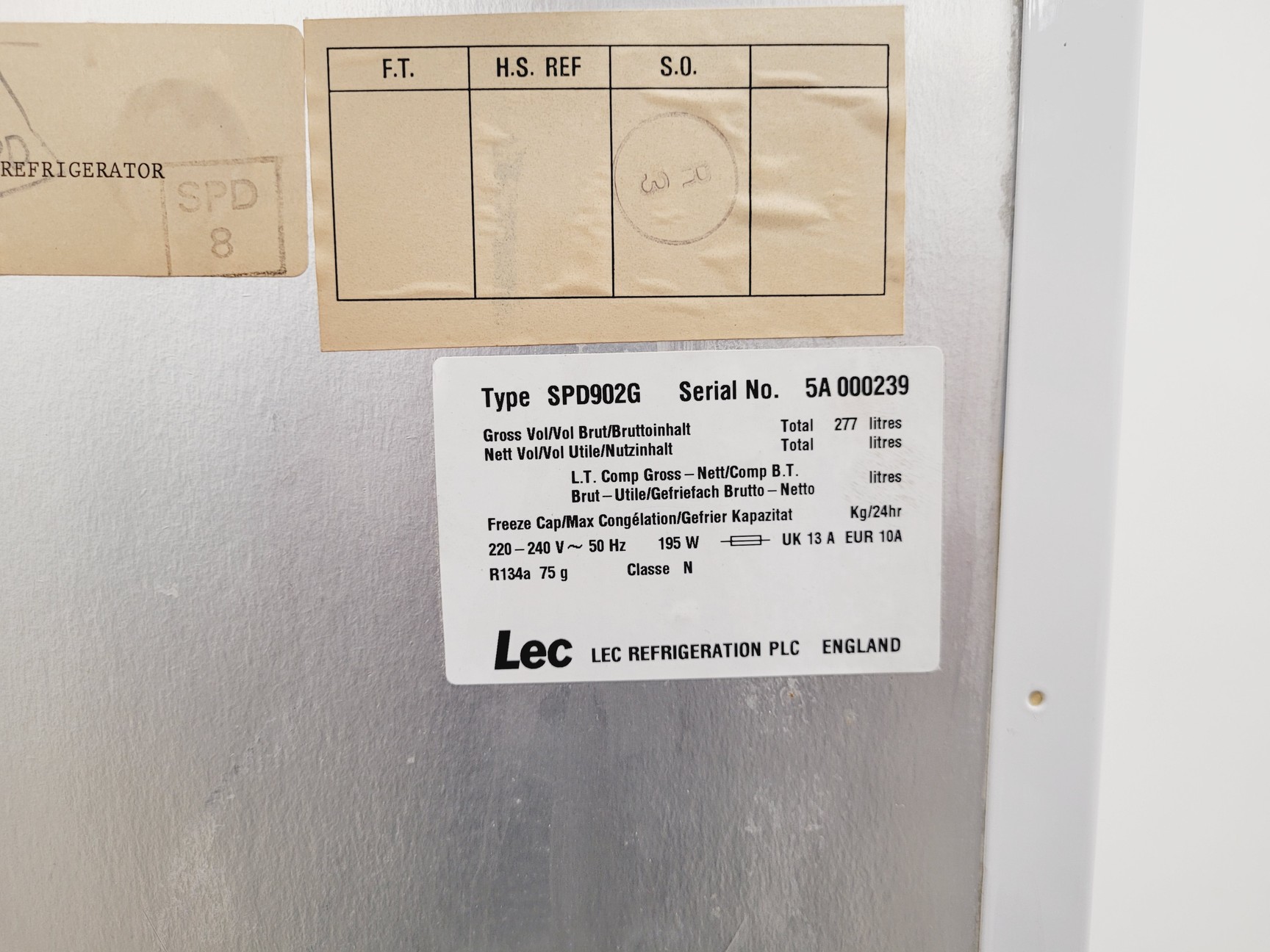 Image of Lec SPD902G Laboratory Refrigerator 