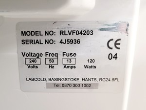 Thumbnail image of Labcold Sparkfree Lab Freezer Model RLVF04203