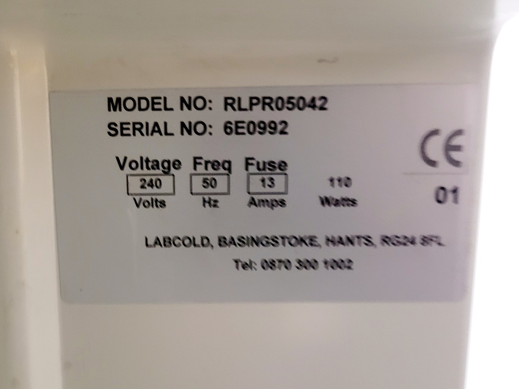 Image of Labcold Sparkfree Refrigerator Model RLPR05042