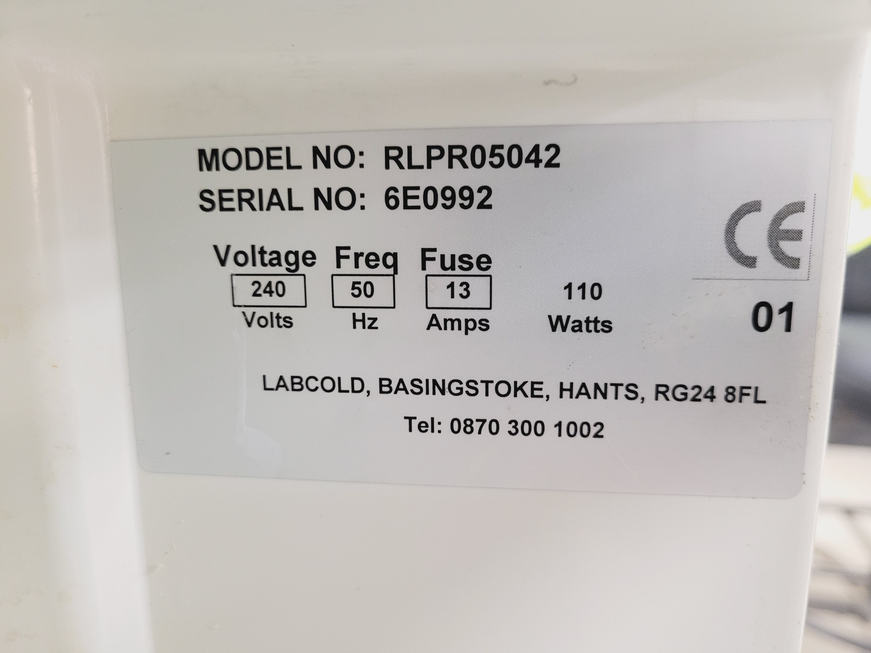 Image of Labcold Sparkfree Refrigerator Model RLPR05042