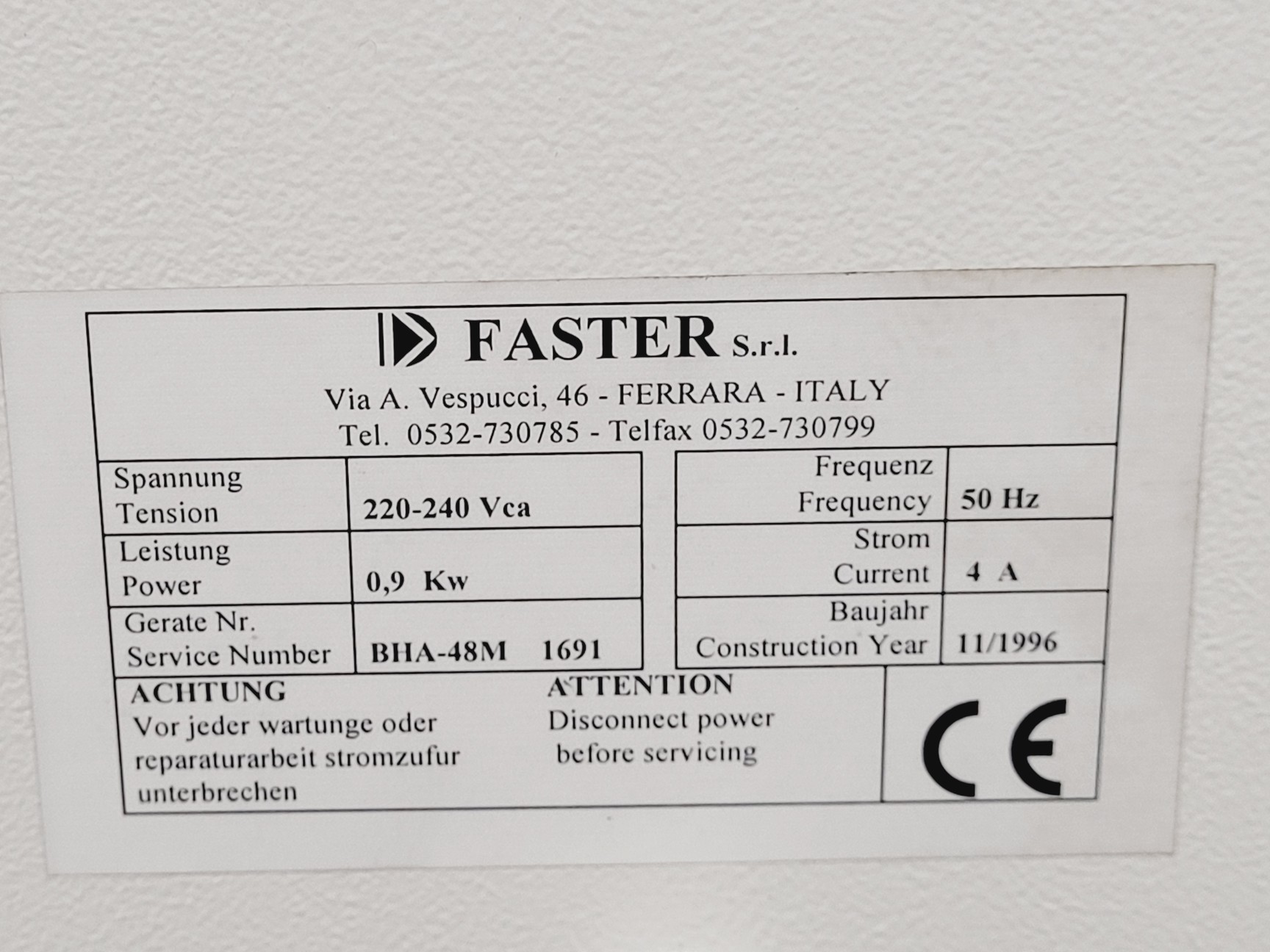 Image of Faster BHA 48 Class 2 Biological Safety Cabinet