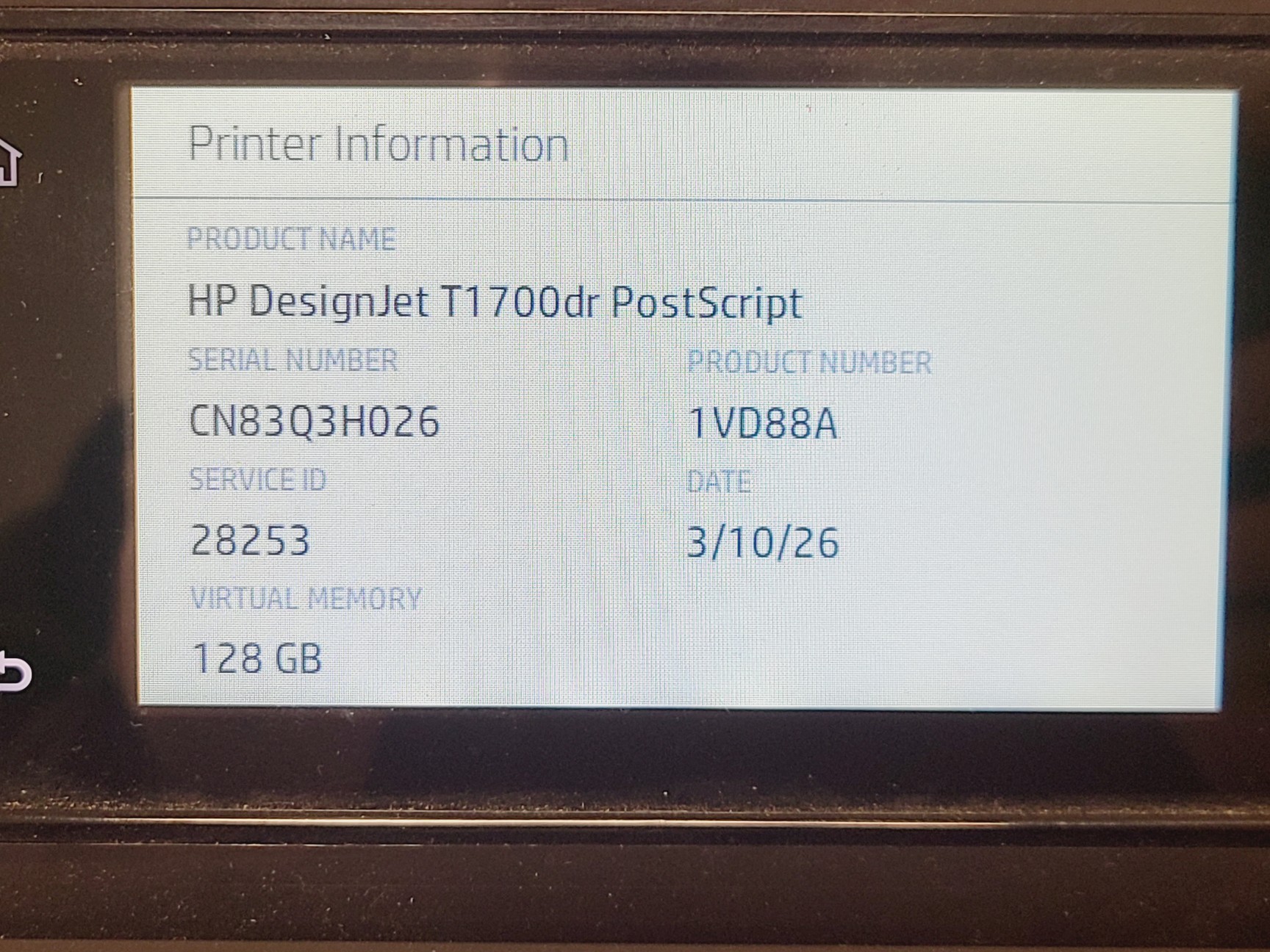 Image of HP DesignJet T1700dr Dual Roll PostScript 44-Inch Printer 2018