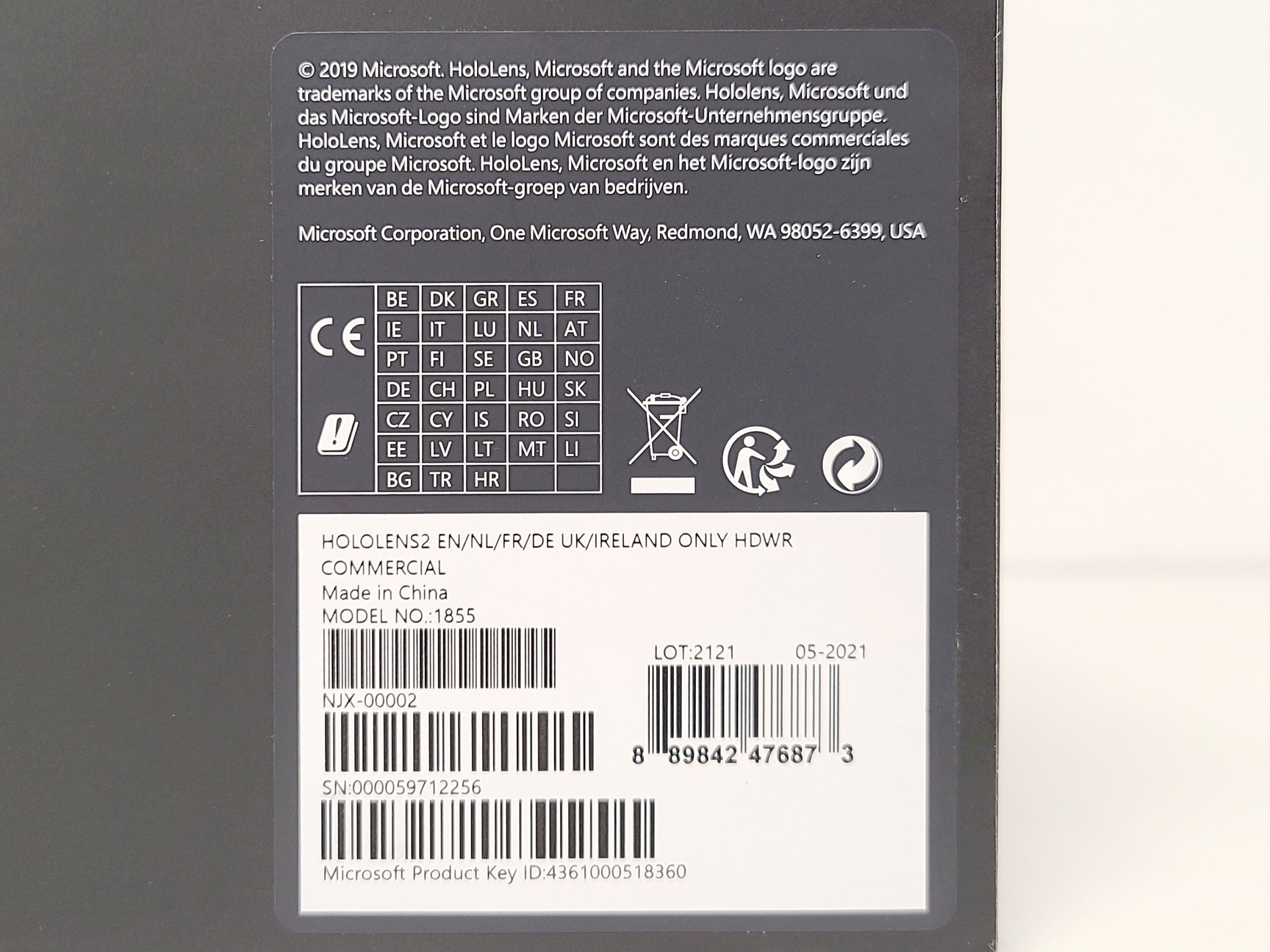 Image of Microsoft Hololens 2 Mixed Virtual Reality Headset VR