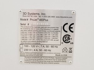 Thumbnail image of 3D Systems ProJet 460Plus CJP Full-Colour 3D Printer, Consumables & Spares