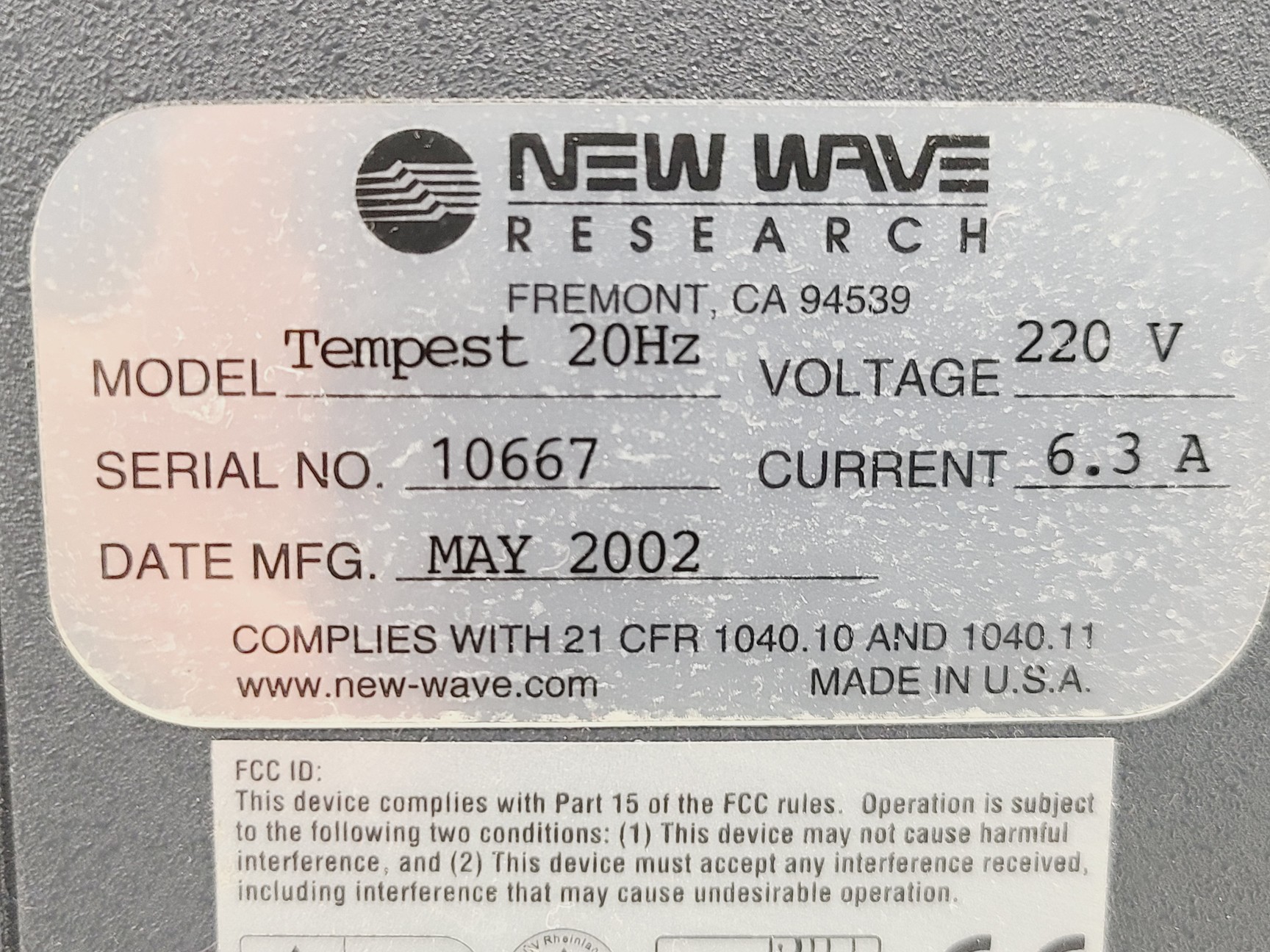 Image of New Wave Research Model UP-213 with Tempest 20Hz Laser Ablation System Lab