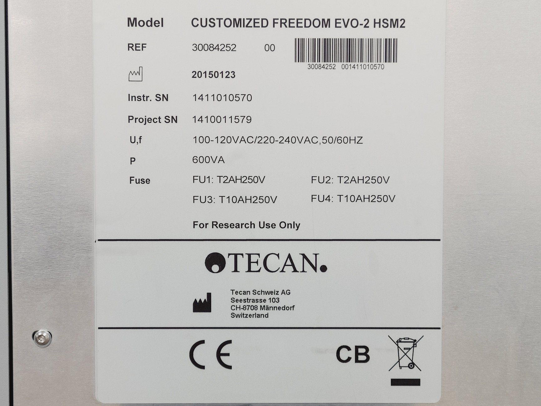 Image of TECAN Customised Freedom Evo-2 HSM2 Liquid Handling Robot SPAN-8