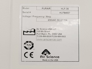 Thumbnail image of AirScience LF Series Purair HLF-36 Laminar Flow Cabinet Lab