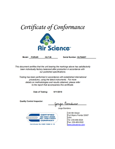 Thumbnail image of AirScience LF Series Purair HLF-36 Laminar Flow Cabinet Lab