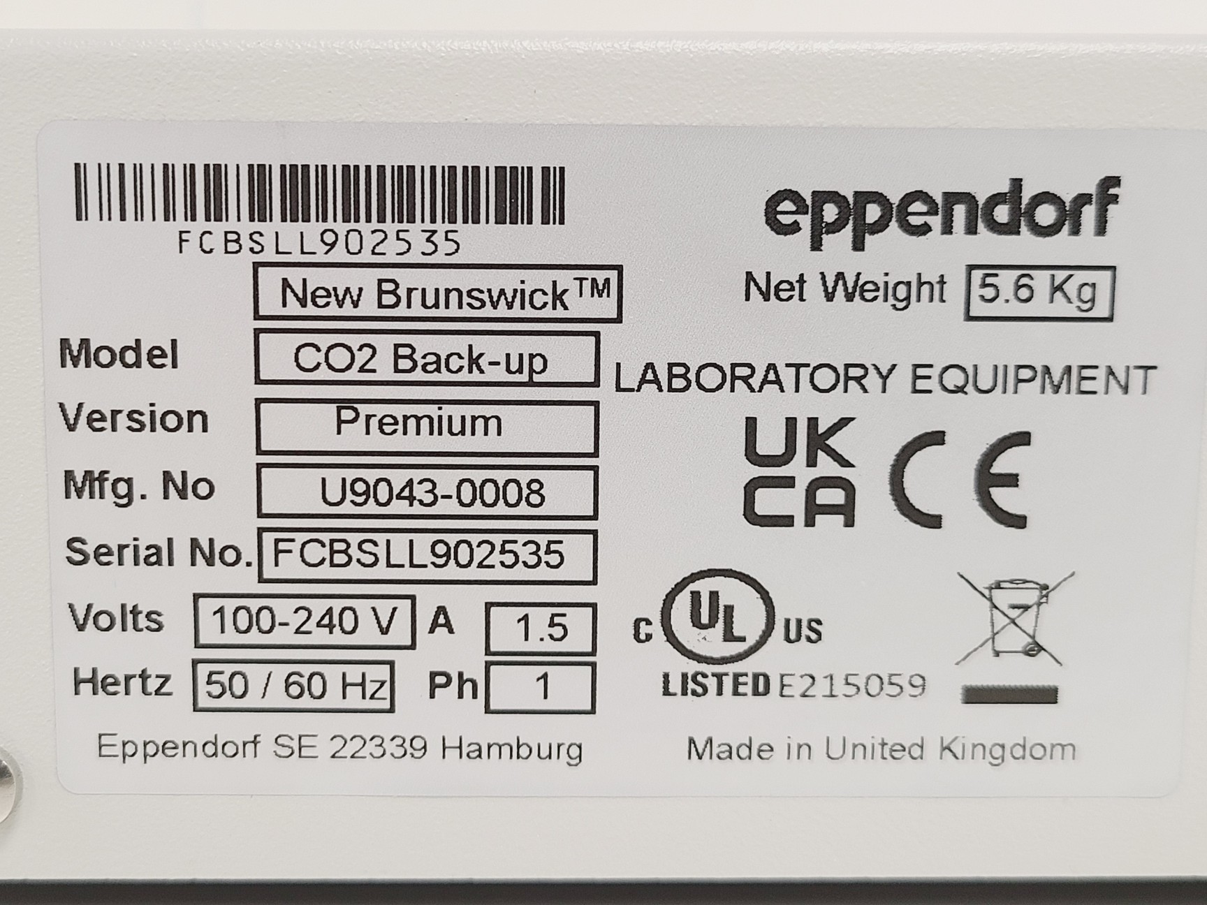 Image of Eppendorf CryoCube F570h with Premium Version CO2 Backup Lab