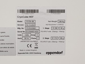 Thumbnail image of Eppendorf CryoCube F570h with Premium Version CO2 Backup Lab