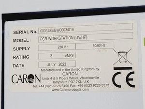 Thumbnail image of Caron PCR Workstation (UV/HP) 2023