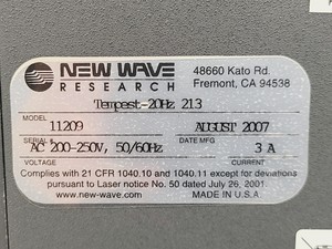 Thumbnail image of New Wave Research Model UP-213 with Tempest 20Hz Laser Ablation System Lab