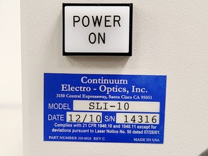 Thumbnail image of Continuum Surelite SLI-10 High Energy Nd:YAG Laser w/ Power Supply