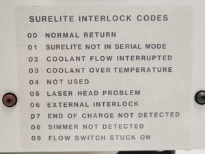 Thumbnail image of Continuum Surelite SLI-10 High Energy Nd:YAG Laser w/ Power Supply