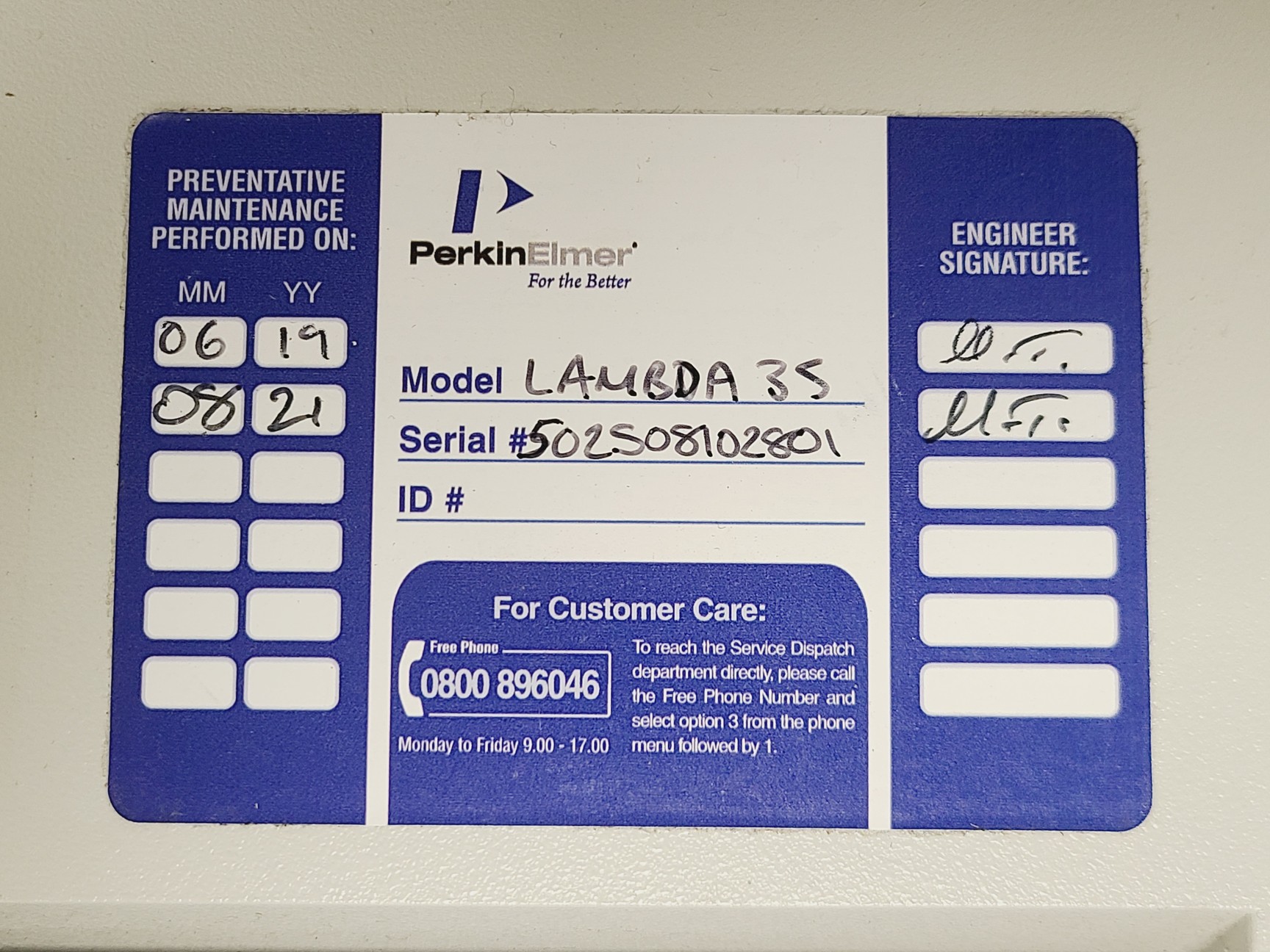 Image of PerkinElmer Lambda 35 UV/VIS Spectrophotometer 