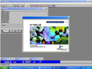 Thumbnail image of Perkin Elmer Lambda 35 UV/VIS Spectrophotometer w/ PC & Software