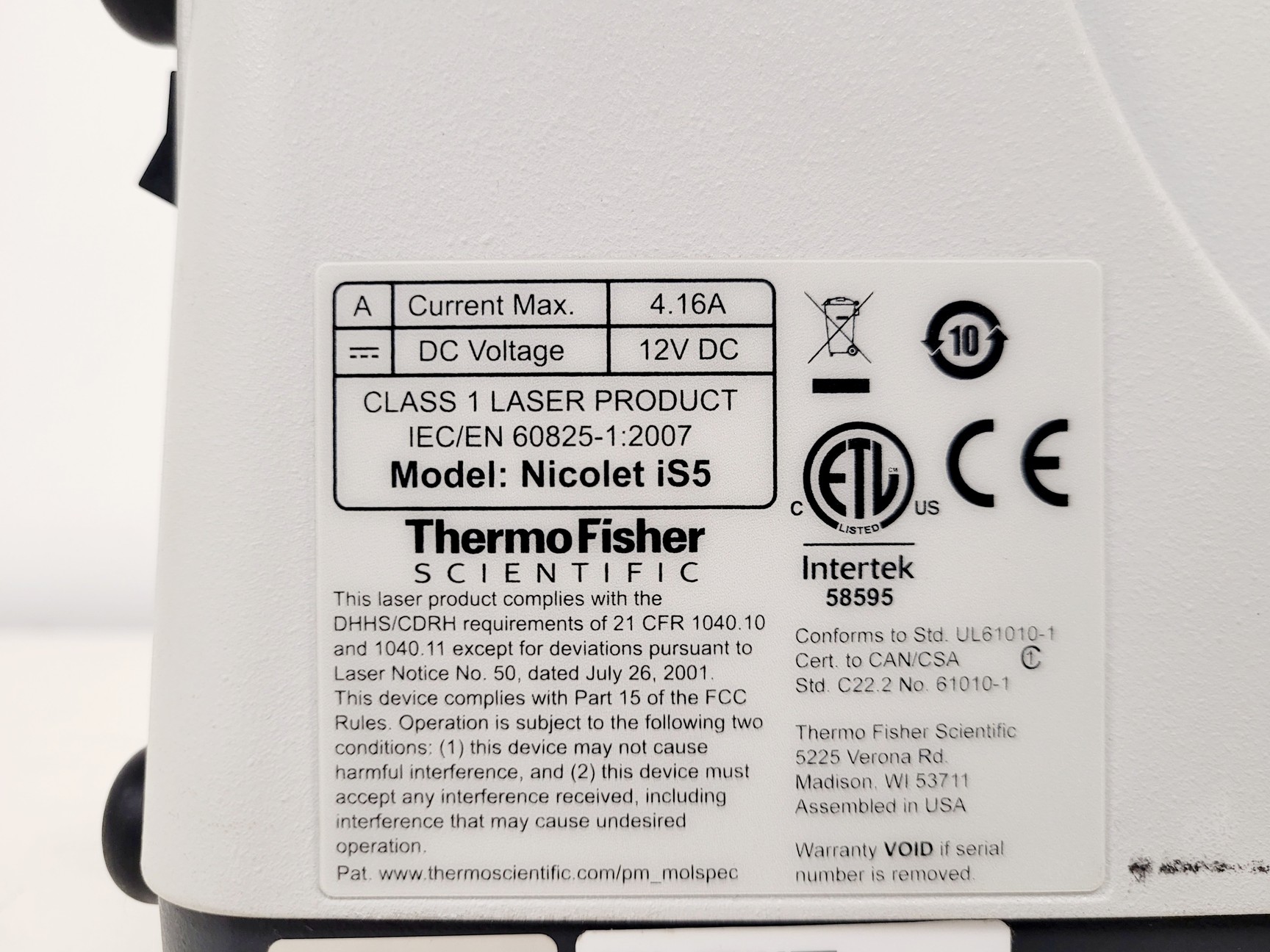 Image of Thermo Scientific Nicolet iS5 FT-IR Spectrometer