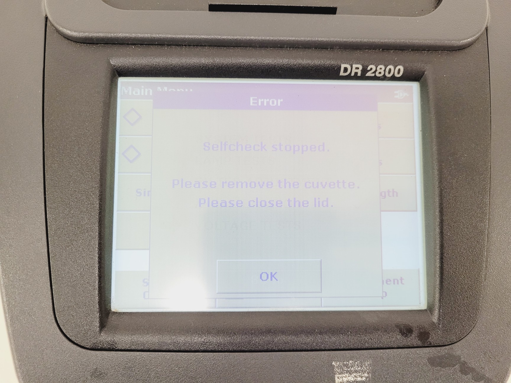 Hach Lange DR 2800 VIS Spectrophotometer Hach Lange DR 2800 VIS Spectrophotometer