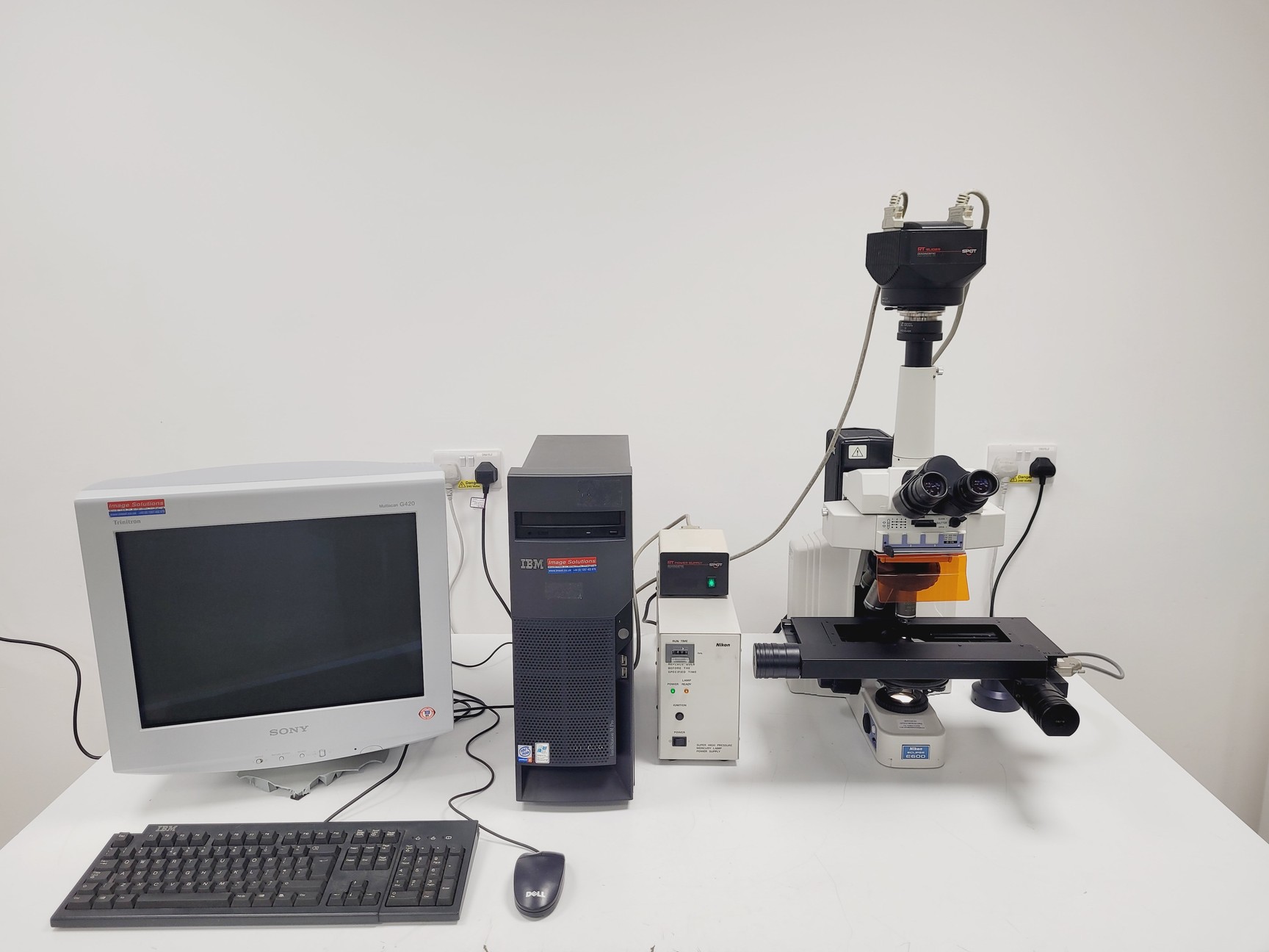 Image of Nikon Eclipse E600 Microscope System w/ PC & Monitor