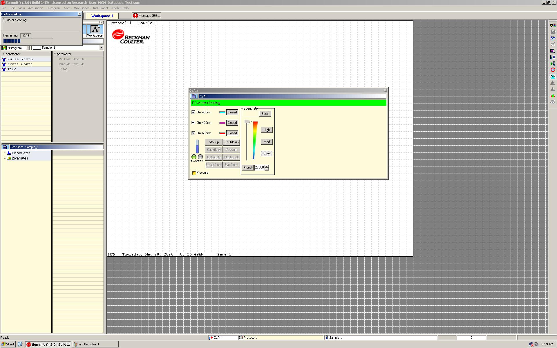 Image of DakoCytomation CyAn ADP Flow Cytometer W/ Sheath Management System & Software 