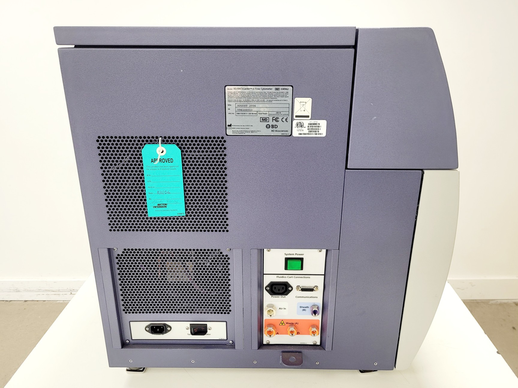 Image of BD FACSCanto II Flow Cytometer with Fluidics Cart Lab