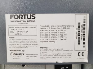 Thumbnail image of Stratasys Fortus 400mc 3D Printer