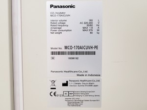 Thumbnail image of Panasonic MCO-170AICUVH-PE IncuSafe CO2 Incubator Lab