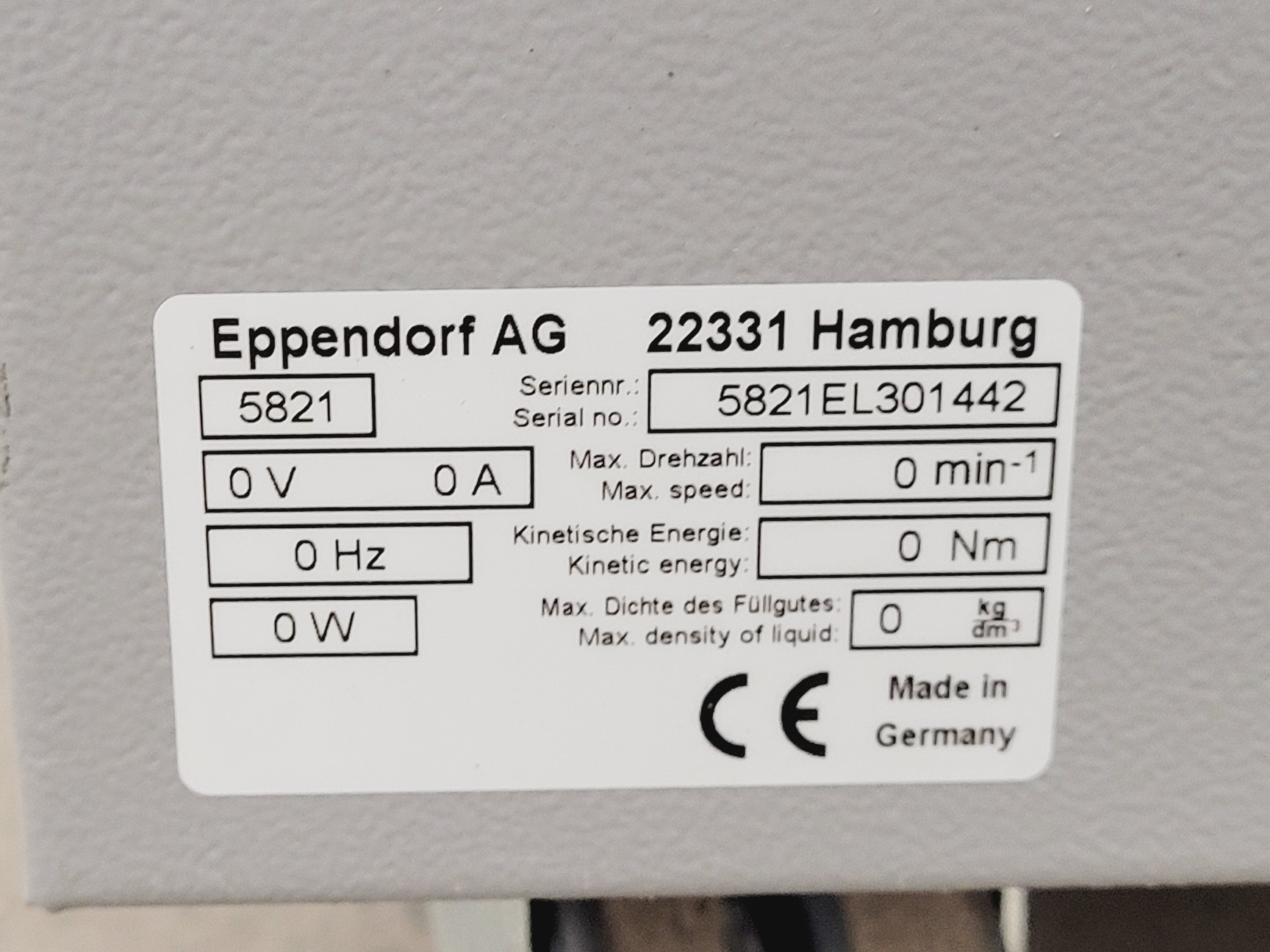 Image of  Eppendorf Mobile Centrifuge Table Model 5821