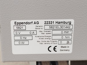 Thumbnail image of  Eppendorf Mobile Centrifuge Table Model 5821
