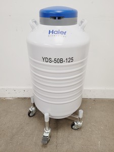 Thumbnail image of Haier Biomedical YDS-50B-125 Liquid Nitrogen Biological Dewar w/ Sample Racks